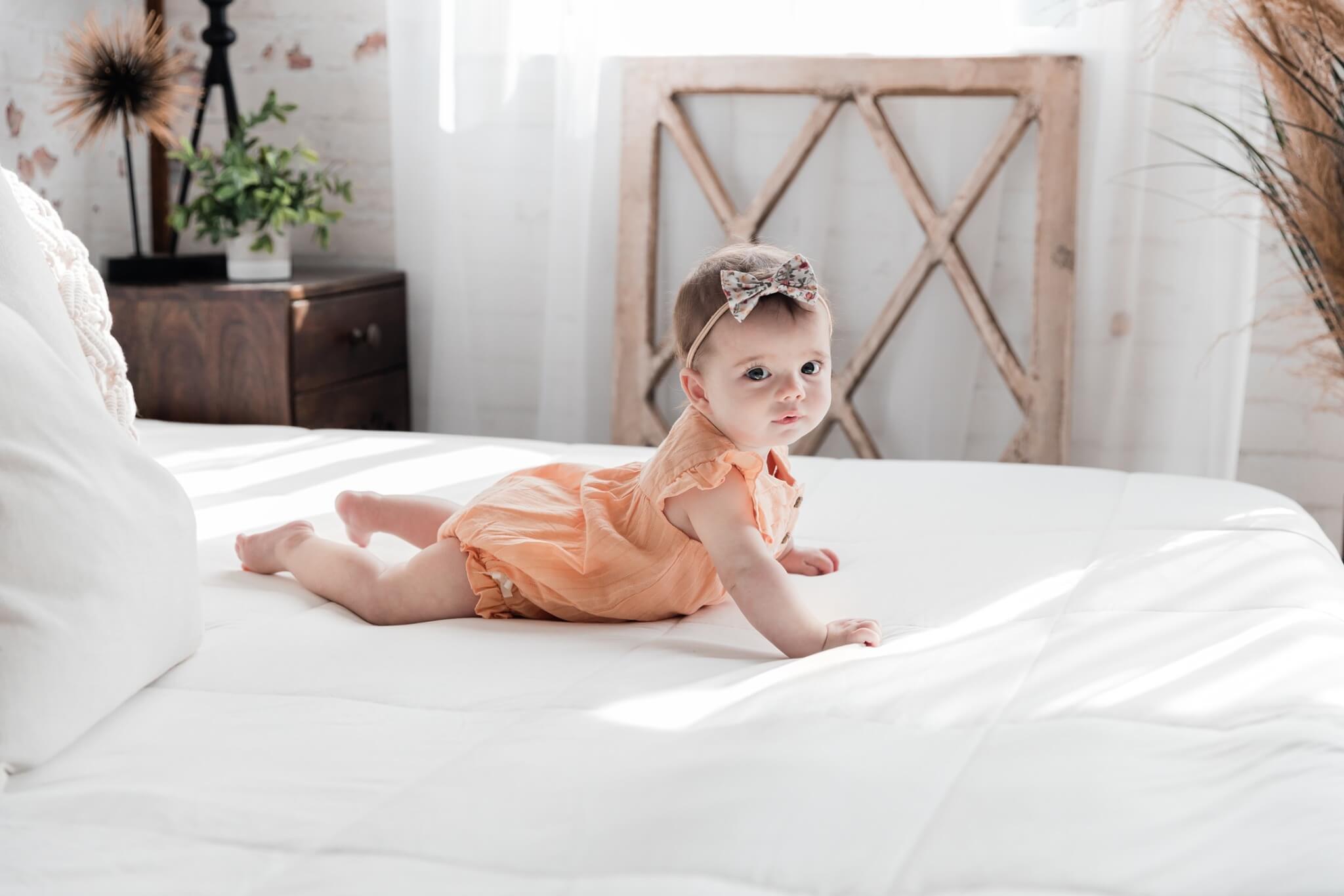 Baby on bed